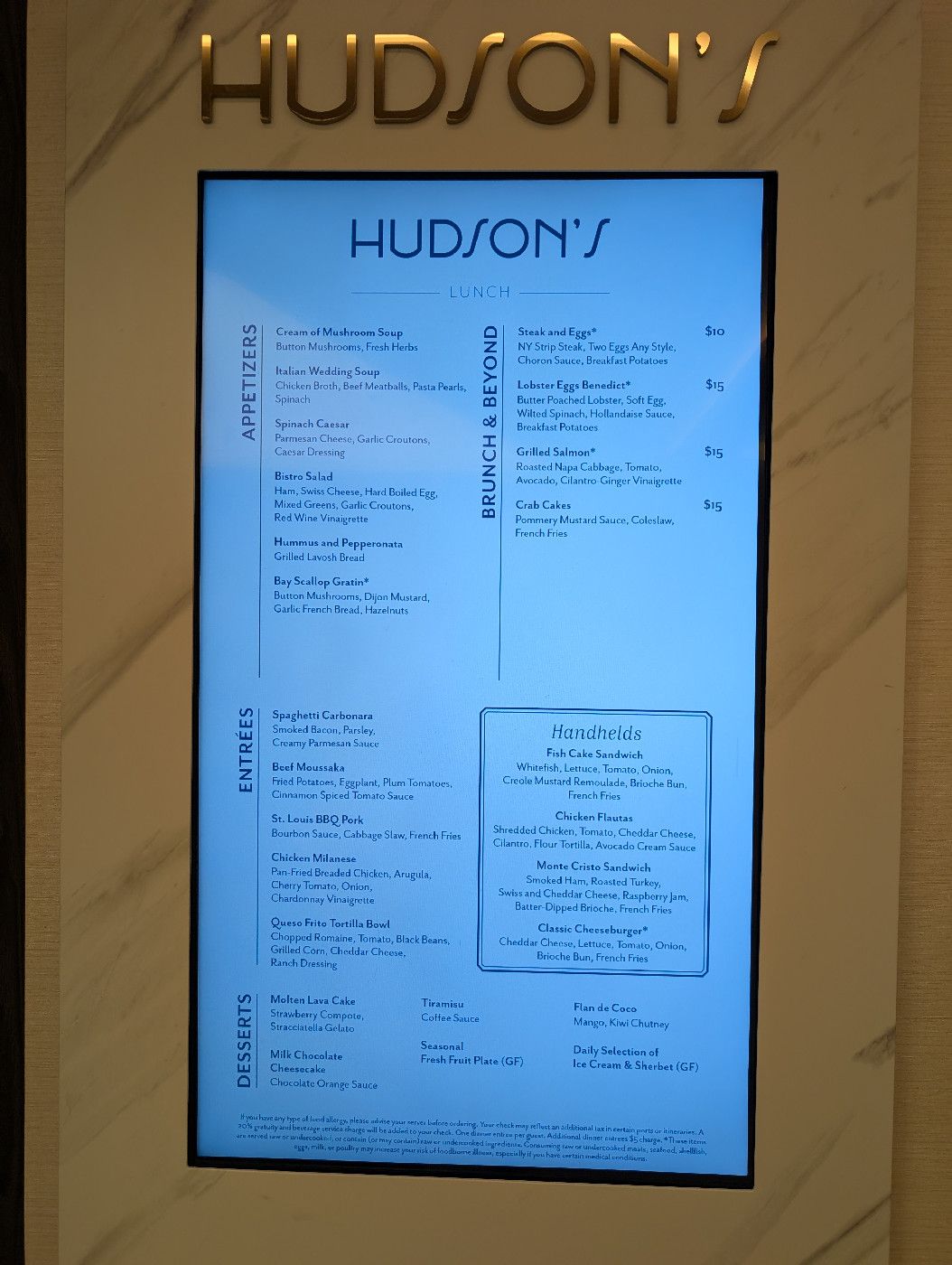 Hudson's - Norwegian Aqua